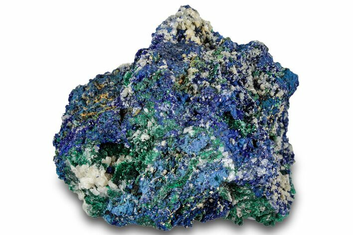 Green Malachite with Sparkling Azurite - Congo-Brazzaville #306079